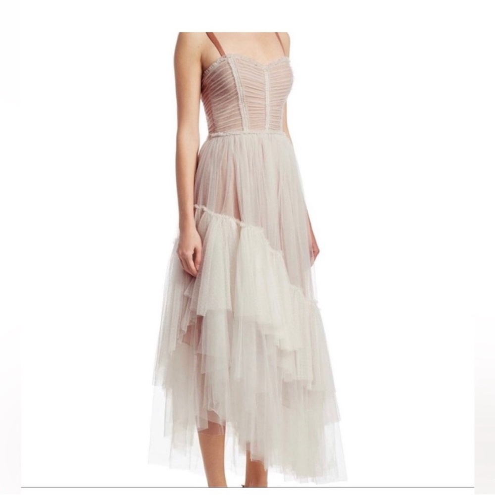 Cinq Á Sept White Tulle Dress